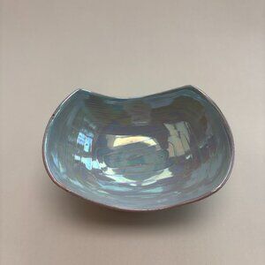 Pearlescent Blue toned Ceramic Decorative Bowl
